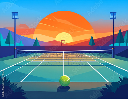 Tennis court 2D style