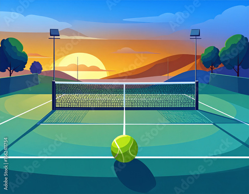 tennis court 2D style 