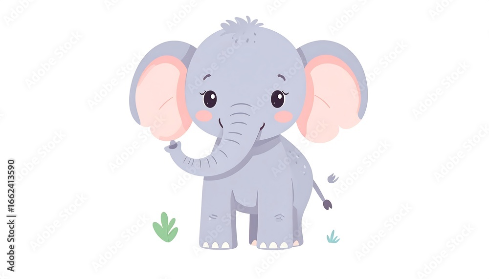 Fototapeta premium Cute elephant illustration