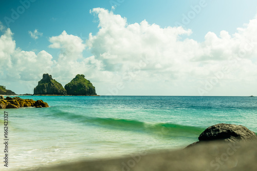 the famous peak known worldwide as Dois Irmãos on Cacimba do Padre beach in the wonderful Fernando de Noronha Archipelago of our beloved Brazil.