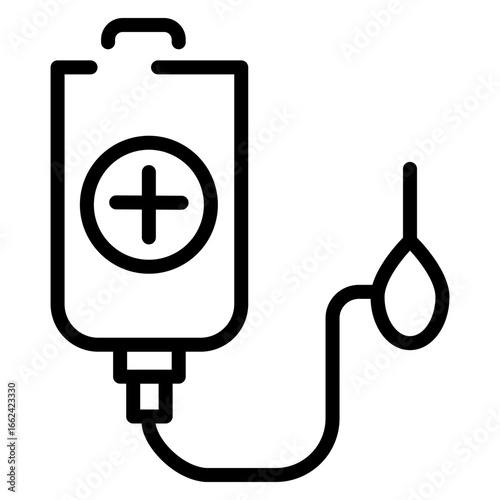 Blood Transfusion Vector Line Icon Design