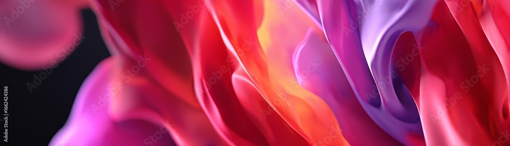 Obraz premium Vibrant red and pink fire close up showcasing the raw energy and intense heat of a burning inferno an abstract background of mesmerizing hypnotic and dynamic dancing flames.