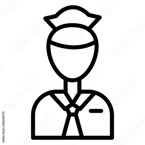 Pilot Vector Line Icon Design
