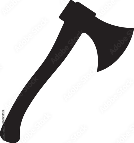 Axe Vector Icon Black Hatchet Clipart & Silhouette for Logo Design Camping & Woodcutting Graphics