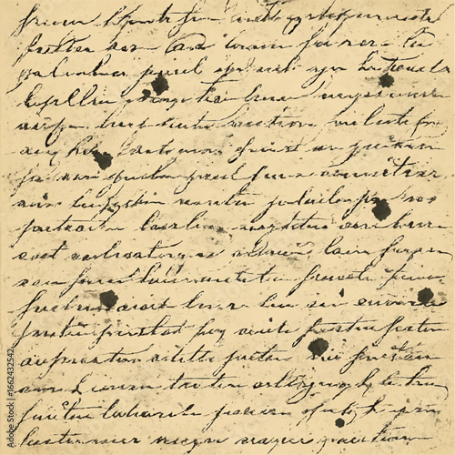 Vintage handwriting and ink stain textured background