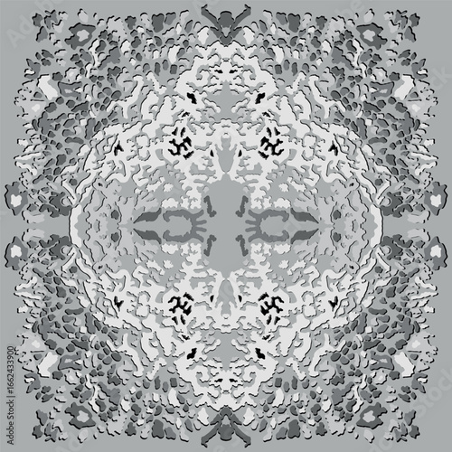 Decorative element - Decorative element for furniture, textile, interior design - square, tile, bed linen, scarf, pillow, carpet. Vector patternquare, tile. Vector illustration