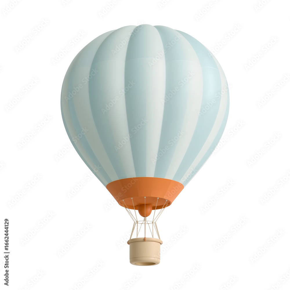 Fototapeta premium Whimsical pastel air balloon ascending into clear skies artistic rendition and ethereal flight