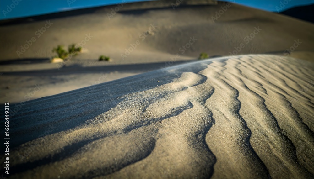 Fototapeta premium Close-up view of windswept sand dunes