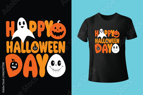 Halloween Illustration t shirt design template halloween time	