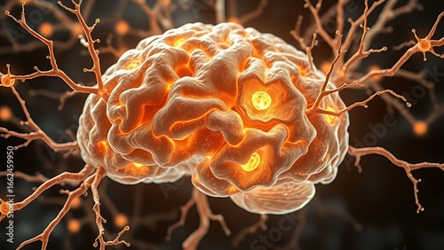 Crystalline lithium structures branching like neurons through aged brain tissue.