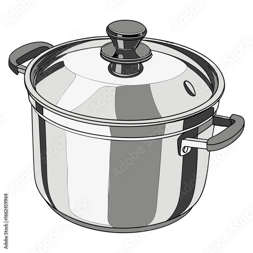 Stainless steel cooking pot with lid kitchenware cookware