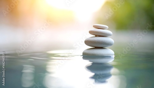 Calm stones on water