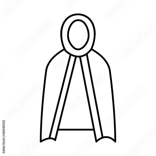 Invisibility Cloak icon Thin line illustration on white background..eps