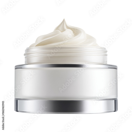 White Face Cream Jar isolated on transparent background Remove png, Clipping Path, pen tool