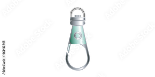 Realistic Safety Metal Clasp Vector Illustration.	
