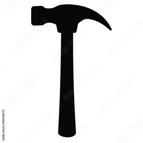 Black claw hammer silhouette tool