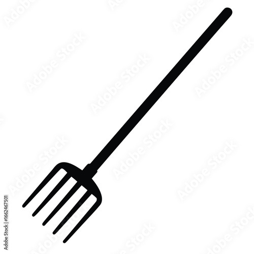 Black garden pitchfork tool garden tool agricultural equipment