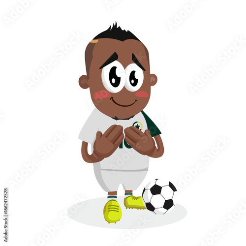 Soccer Player Looking Very Embarrassed And Blushing On Face