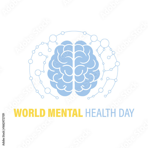 A poster for a World Mental Health Day concept.