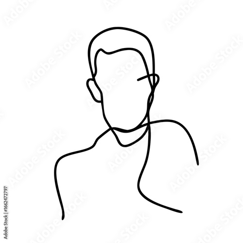 Wallpaper Mural male front abstract continuous line Torontodigital.ca