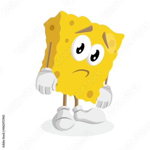 Sad Sponge Character Weeping Silently Because Of Feeling Very Heartbroken