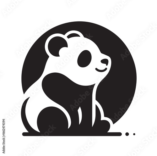 Minimal Panda AI Logo – Cute & Clean Vector Design