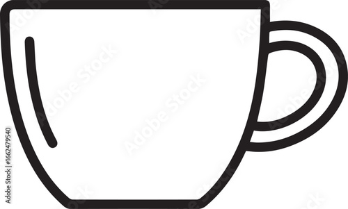 Sip and savor the moment with this simple, elegant cup illustration, ideal for coffee shops, tea rooms, and relaxing beverage brands