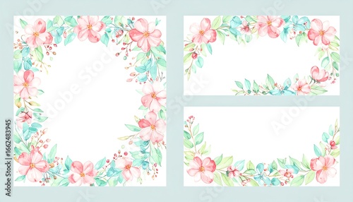 Wallpaper Mural Delicate floral frames Torontodigital.ca