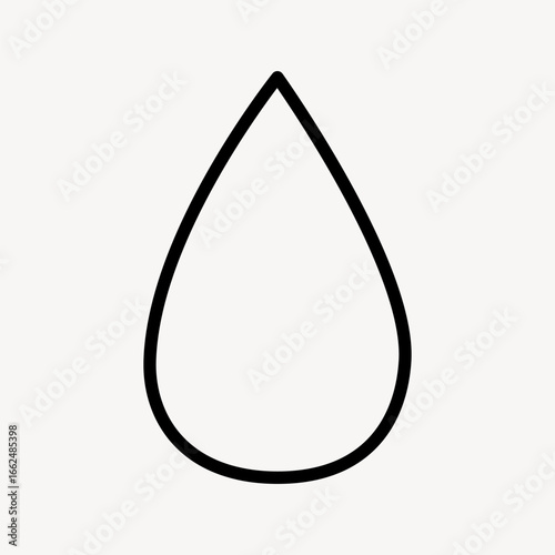 Minimalist water droplet icon vector