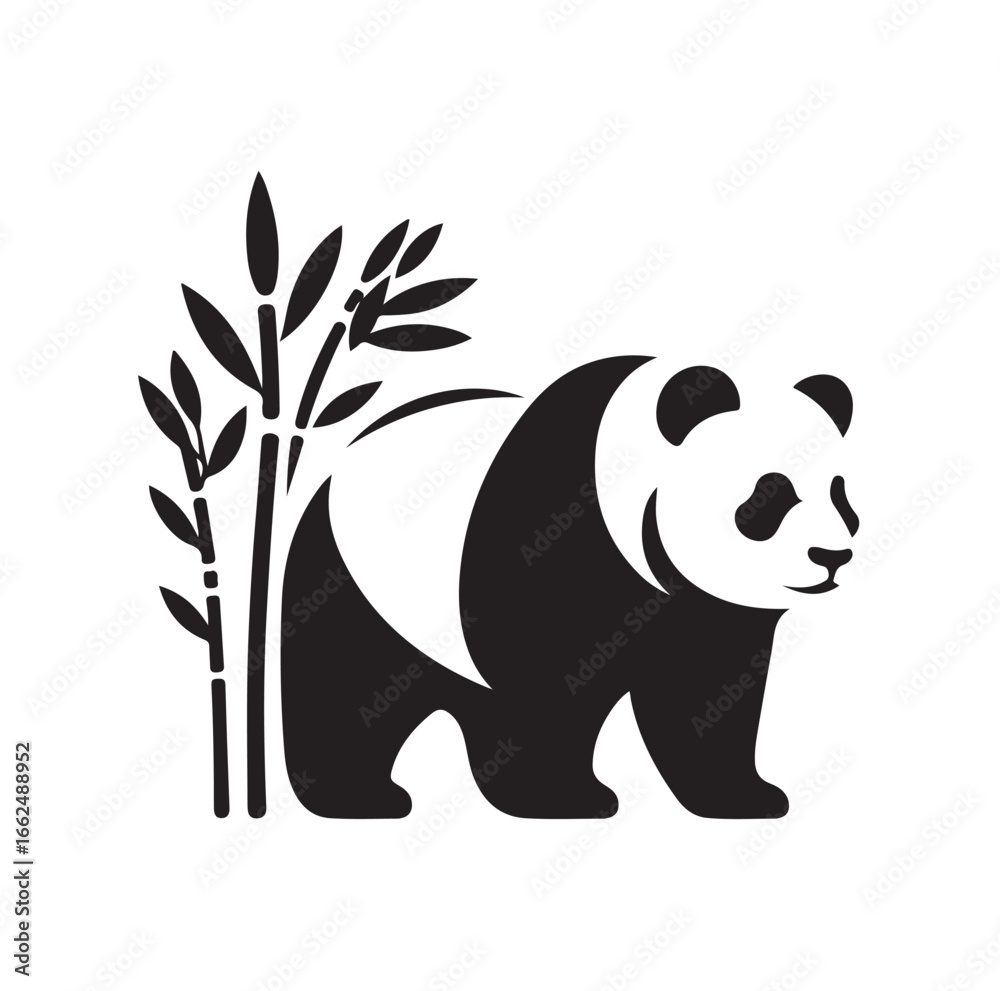 Naklejka premium Explore Minimal Panda AI – A Smart Companion for NISER Students