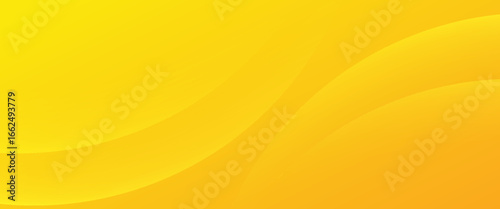 Abstract yellow background with smooth curved gradient waves. Bright and modern vector design for banners, posters, presentations, and digital projects.
