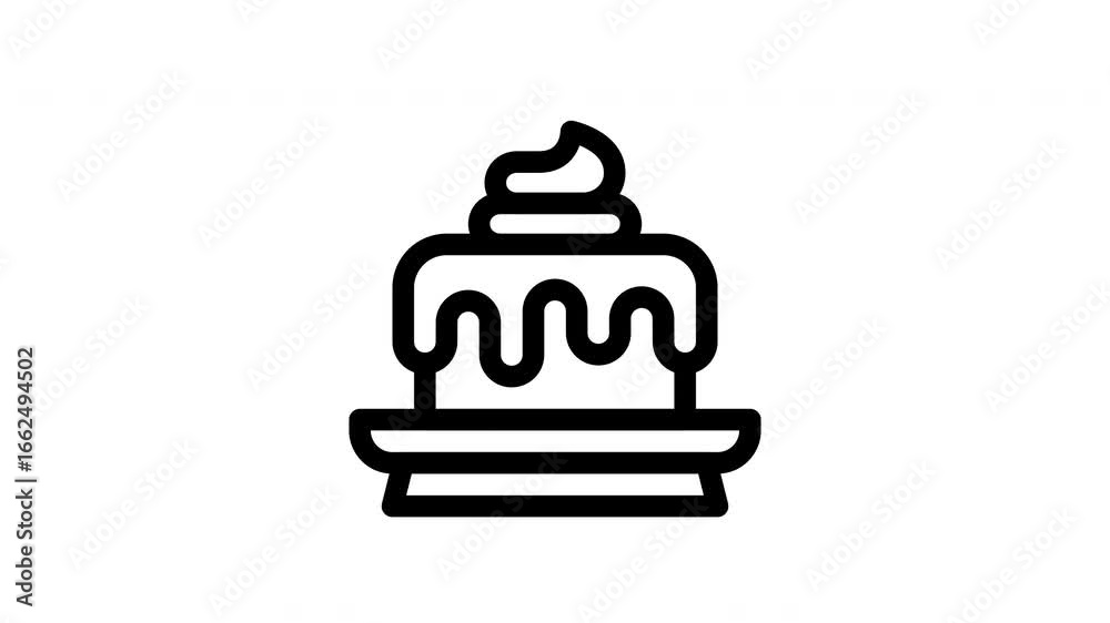 cake minimalist line animation cake minimalist line animation