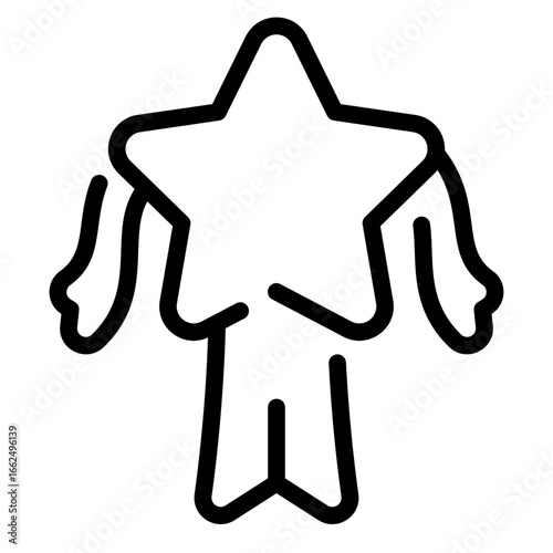 Star Badge with Ribbon