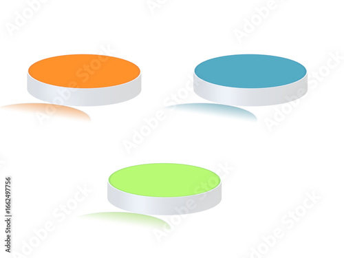 3 step infographics icon. Presentation icon