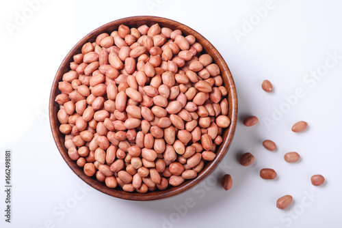 Photos Indian food called groundnut isolated on white background