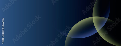 Abstract background with a gradient blue background and overlapping translucent circles, creating a smooth, modern texture. Minimal abstract circles vector gradient background