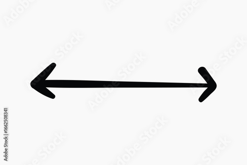 Minimalist bidirectional arrow illustration vector