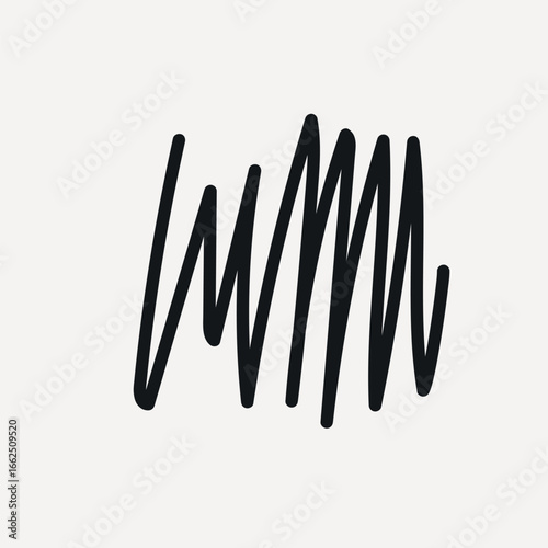 Abstract chaotic black lines illustration vector