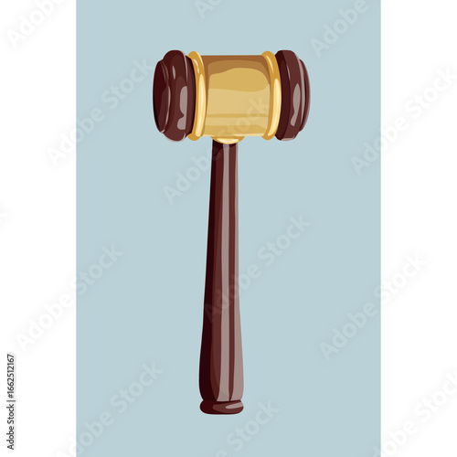 Justice gavel, aesthetic illustration vector