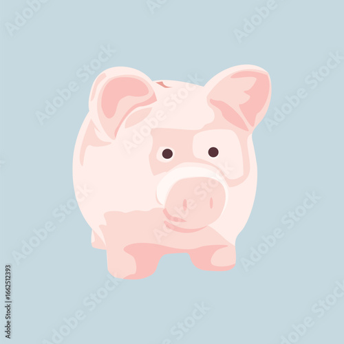 Piggy bank, aesthetic illustration vector