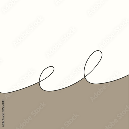 Brown wave border vector