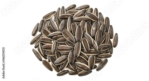 Pile of striped sunflower seeds isolated PNG with Transparent Background