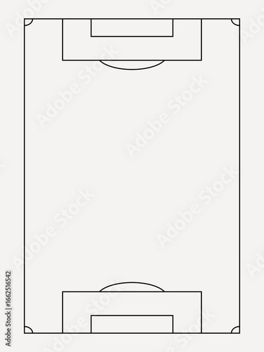 Football pitch outline, design element vector