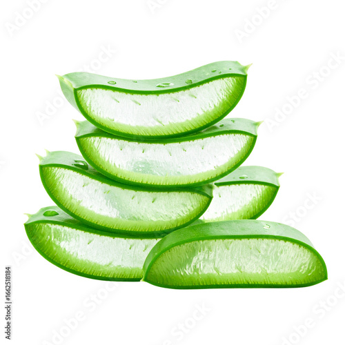 Wallpaper Mural Aloe vera slices with water splash isolated on transparent background  Torontodigital.ca