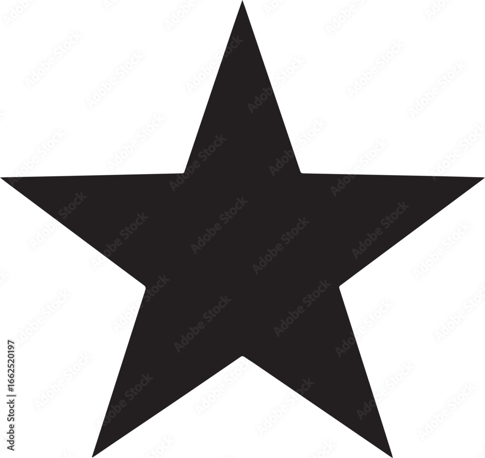 A simple solid black fivepointed star symbol with sharp clean geometric lines A simple solid black fivepointed star symbol with sharp clean geometric lines