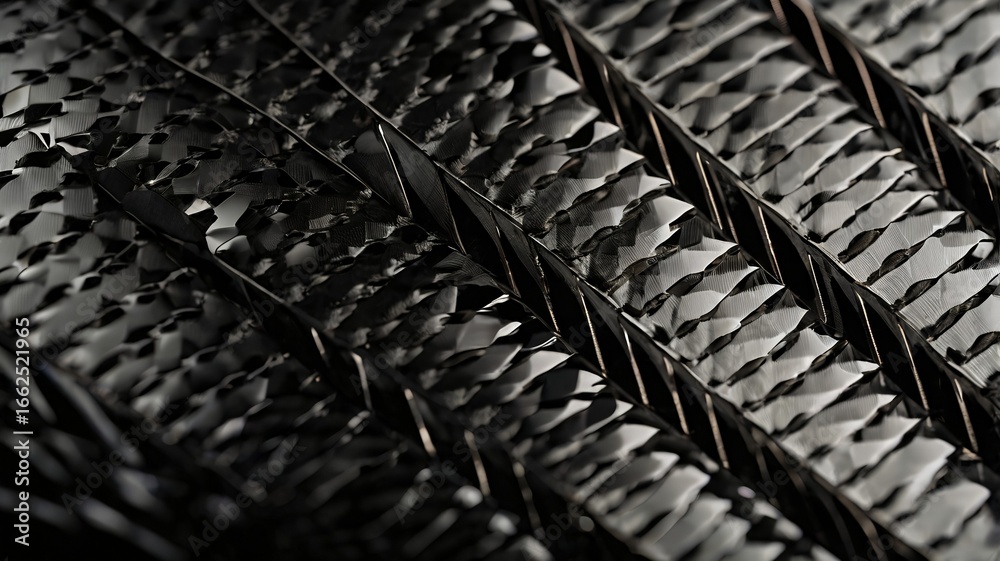 Fototapeta premium Elegant black woven texture shines with sophisticated style and modern design, perfect for backgrounds or product mockups