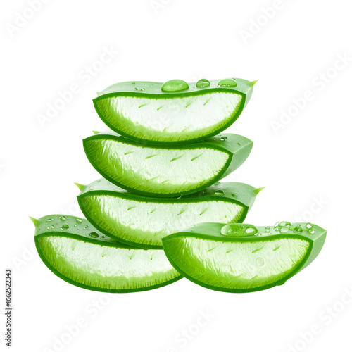 Wallpaper Mural  Aloe vera slices with water splash isolated on transparent background  Torontodigital.ca