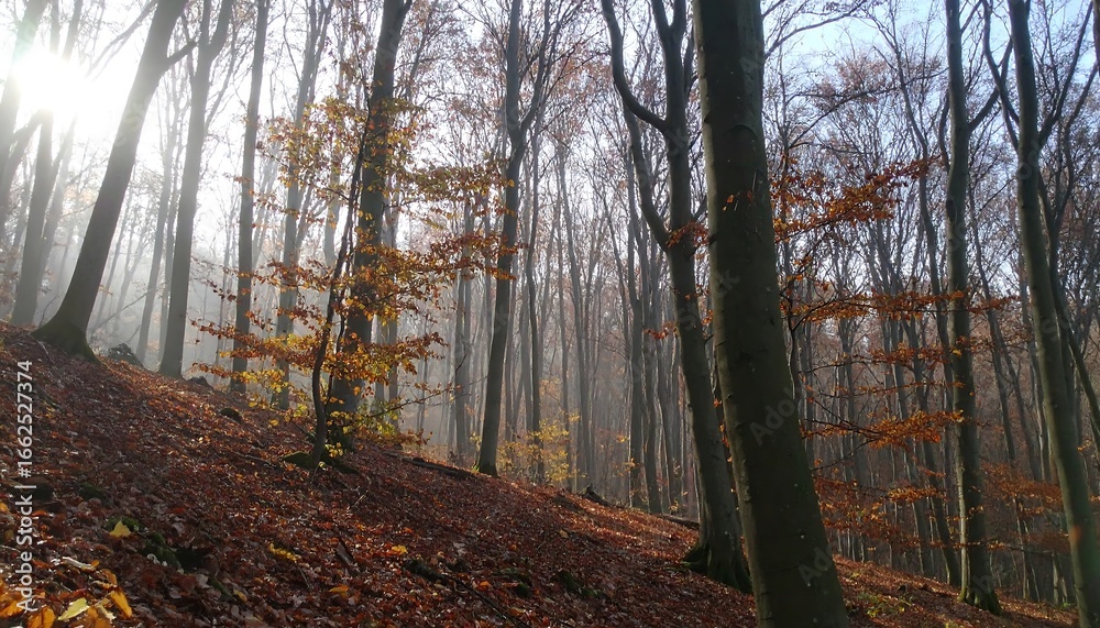 Fototapeta premium Autumn forest scene (1)