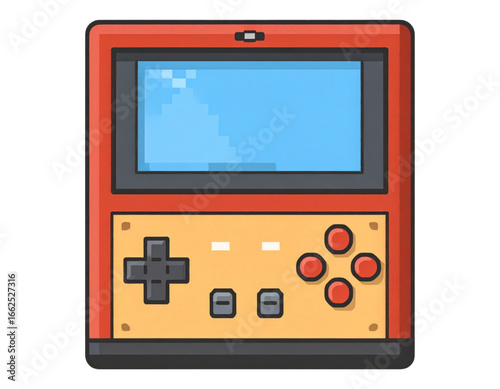 90s electronic portable game pixel screen