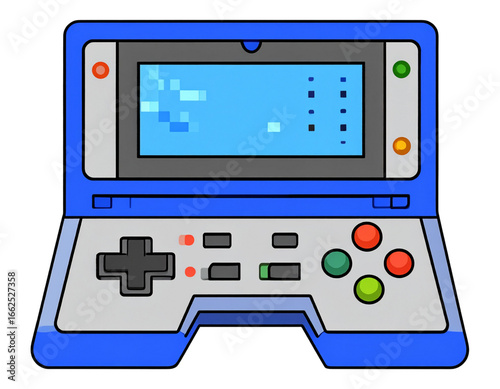90s electronic portable game pixel screen